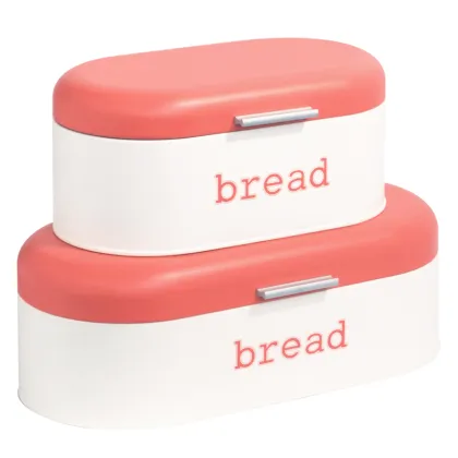 Vintage Bread Box Powder-coated Metal Bread Case