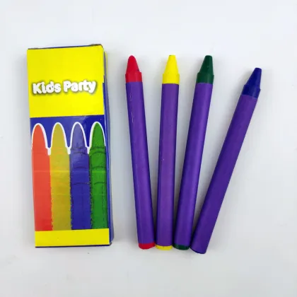 Customized 4 Colors Crayon Set with Paper Box - Brand Promotion Crayon Gifts