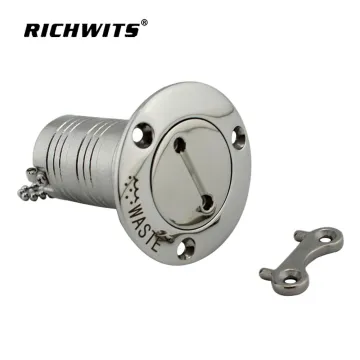 boat marine hardware lockable deck fuel filler 50 mm with key stainless steel deck filler