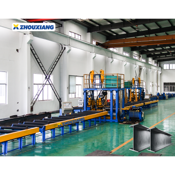 H Beam Flange Web Welding Straightening Production Line