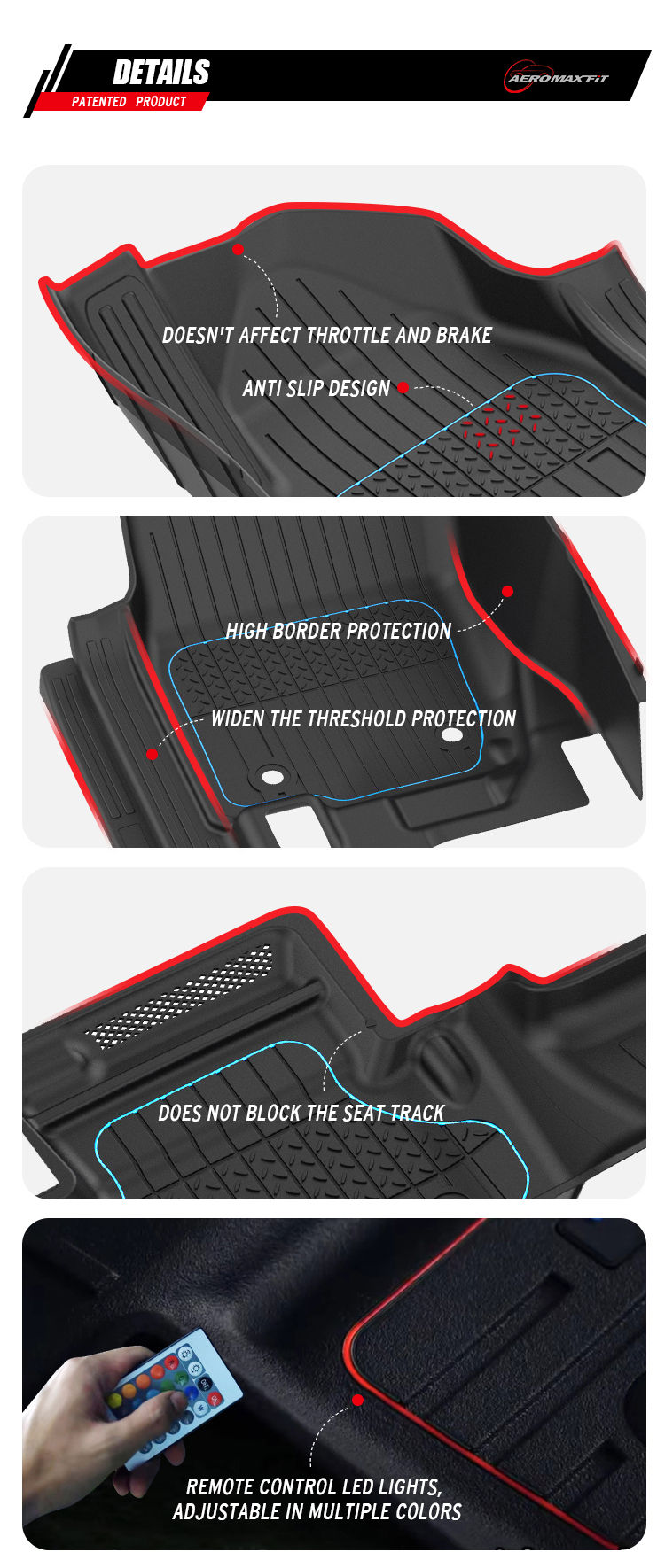 Toyota LC250 7-Seater version floor mats_04