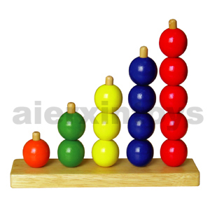 Wooden Number Board Toys with Good Quality Beads (80051)