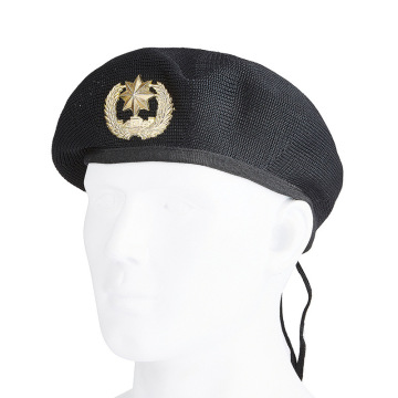 Zennison High Quality Custom Design Your Own Logo Mesh Black Beret Cap