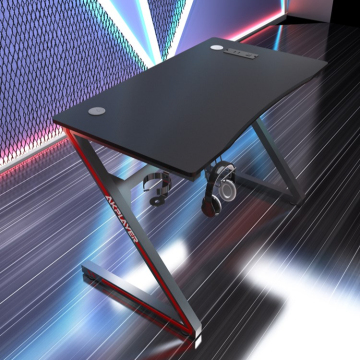 Professionell einstellbarer Z -Form -LED -Gaming -Schreibtisch für Spiele und Bürogebrauch