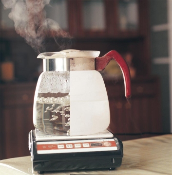 Glass water kettle for induction cooker
