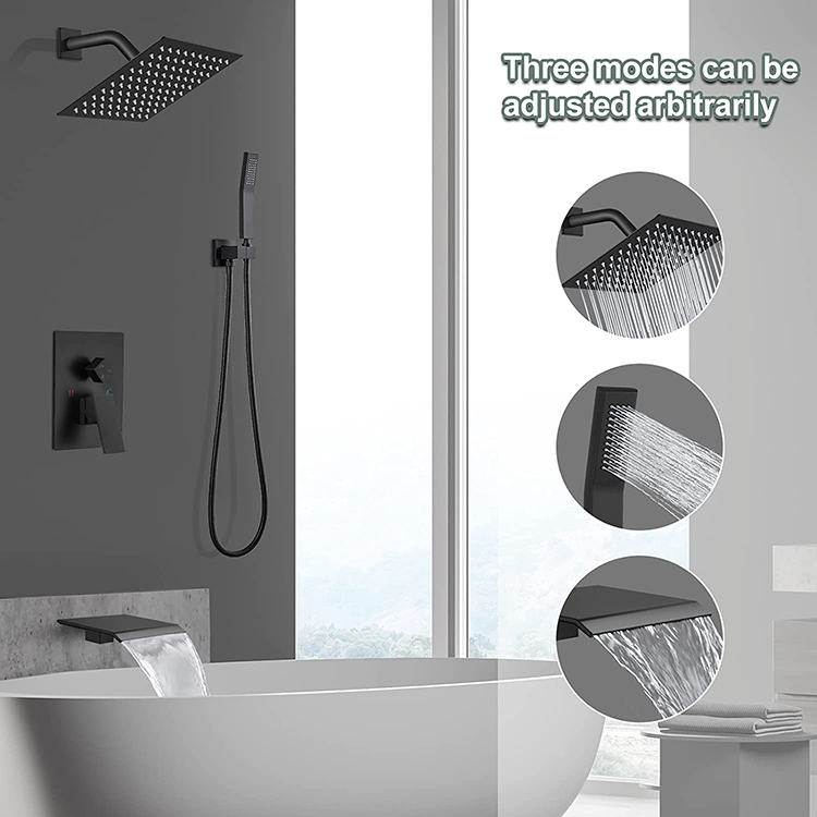 Bathroom Bath Rain Shower Set and Tub Faucet Sets