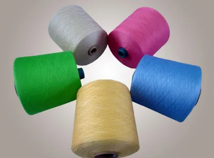 100% VISCOSE RING SPUN DYED YARN
