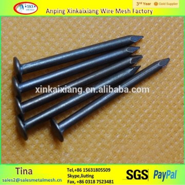 Ribbed zinc coated black import nails steel,18 gauge nail size,double headed concrete nail