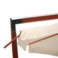 Parasol en porte-à-faux avec base en bois