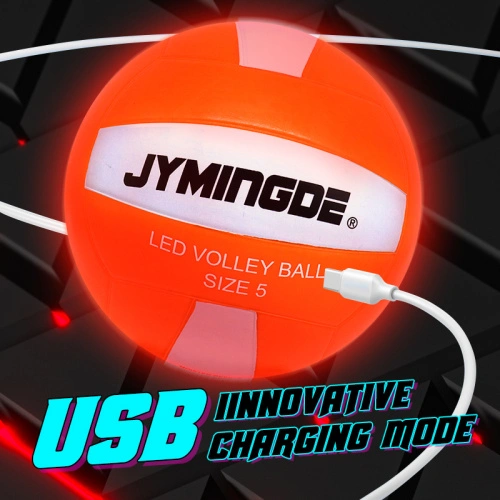 Custom USB rechargeable illuminated led light up volleyball