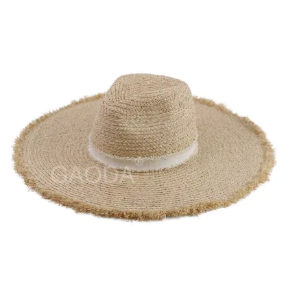 Brown lady beach raffia straw wide brimmed sun hats