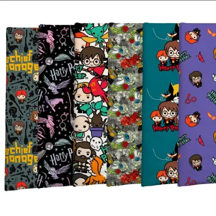 Popular Potter Magic Cartoon Design Cotton Quilt Fabric for Summer Garments