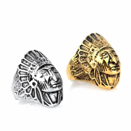Antique Silver Plated Vintage BohemianTribe Leaders Ring