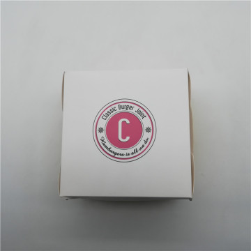 Custom Design Self Assemble Food Grade Burger Box