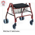 Rollator Walker แบบพับได้พร้อมที่นั่งและตะกร้า