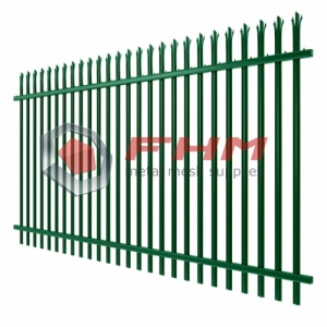 Green Metal Palisade Fence for Industrial Usage