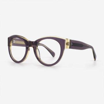 Fashionable Round Acetate Women's Optical Frames 23A3199