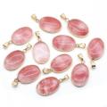 Oval Cherry Quartz Pendant for Making Jewelry Necklace 18X25MM