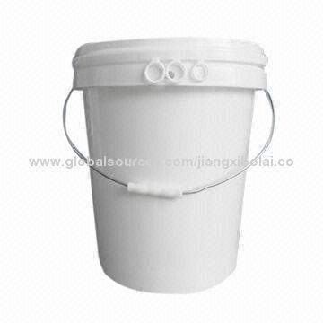2.5L round and durable household plastic bucket with lid