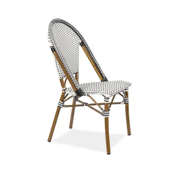 Aluminum Frame Paris Dining Chair - Stackable Plastic Rattan Chair