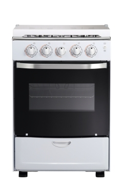 Freestanding 4 Burner Gas Oven with Glass Cover