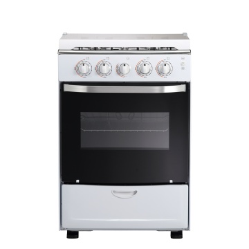 Freestanding 4 Burner Gas Oven with Glass Cover