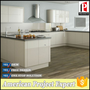 High gloss white Laminate kitchen items modern designs