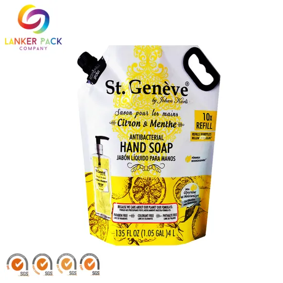 High Barrier Laminated Material Detergent Spout Pouch