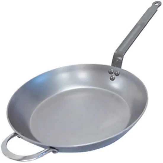 hot sale High Quality Kitchen Accessories Carbon Steel Non-rust flat bottom Fry Pan skillet
