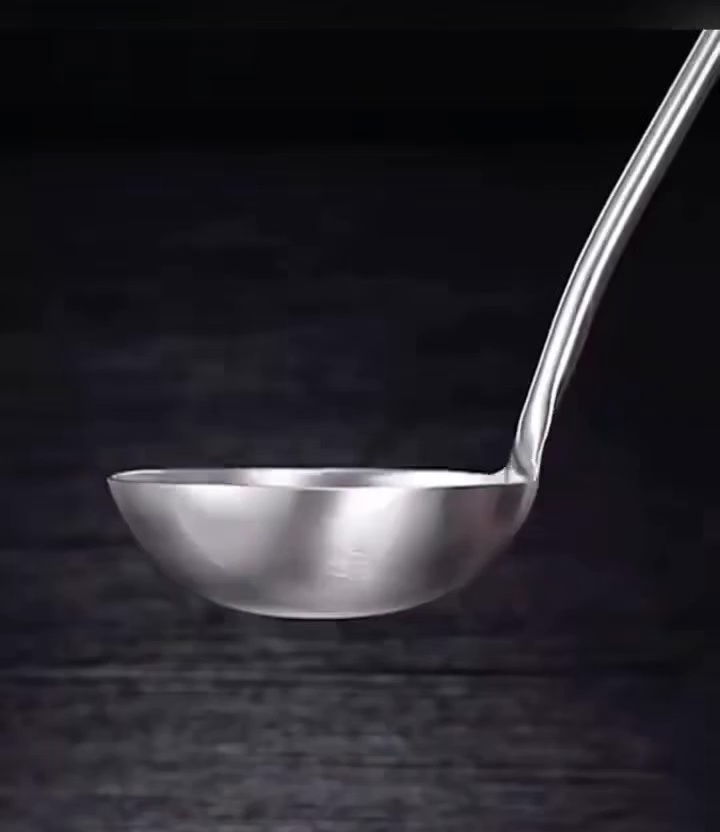 Stainless steel soup spoon
