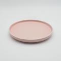 Dîne de pierre en couleur en couleur, ensemble de vaisselle en pierre de pierre de glycalité rose