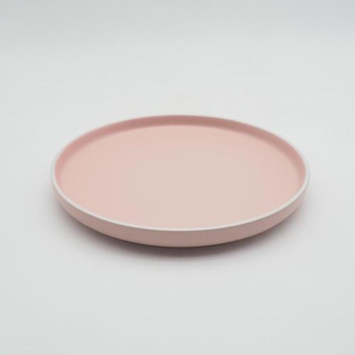 Dîne de pierre en couleur en couleur, ensemble de vaisselle en pierre de pierre de glycalité rose