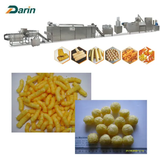 120~150kg/hr Puff Snacks Extruding Making Line