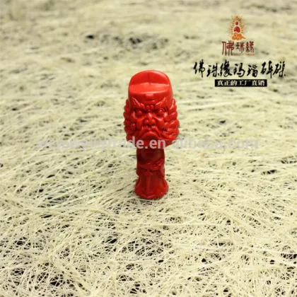 Native cinnabar Zhong Kui exorcise evil spirits Guru Beads factory wholesale