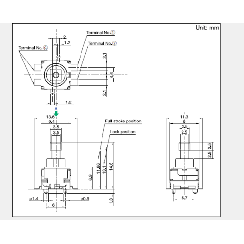 Interruptor pulsador serie SPEF