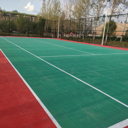 ITF certificated outdoor interlocking sports flooring