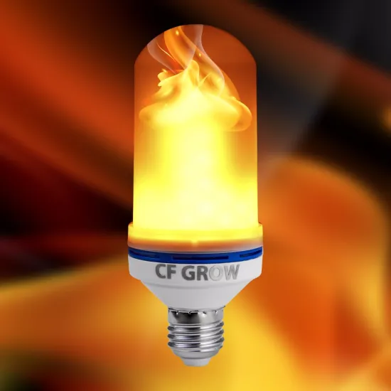 LED Flame Effect Fire Light Bulbs with 4 four models warm yellow Live flame emulation effect