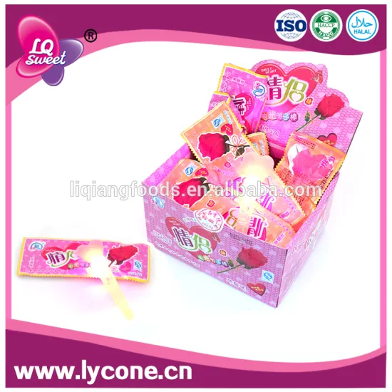 Custom sweets Love heart shape lollipop whistle candy