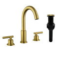 SHAMANDA 2 Handles Brass Widespread Bathroom Sink Faucet