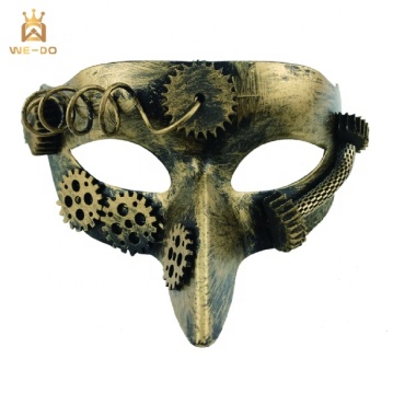Steampunk Half Face Mask for Vintage Halloween Cosplay