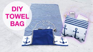 quick dry sand free recycled beach towel bag