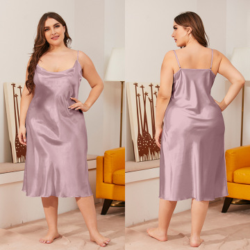Plus Size Women's Silk Satin Pajamas and Nightdresses