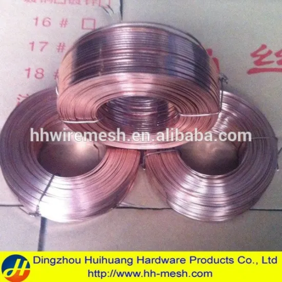 Copper coated flat wire for box stitching