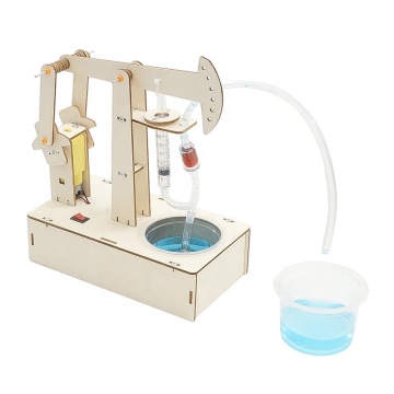 Diy Assembly Stem Wooden Oilfield Pumping Unit Education Science Toy