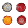 Trailer alama taa 2.5inch pande zote nyuma taa taa taa kwa trela lori SUV Amber/Red alama taa LED taa