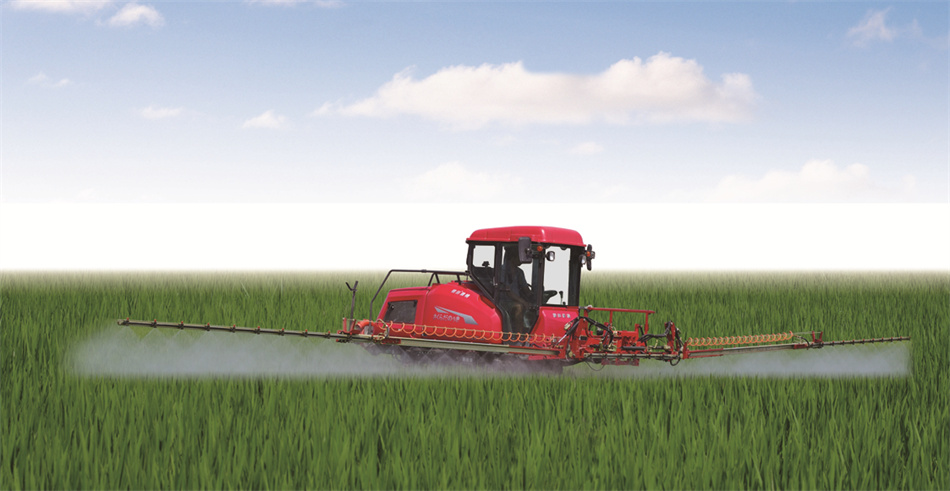 Self-propelled Boom Sprayer with Rice