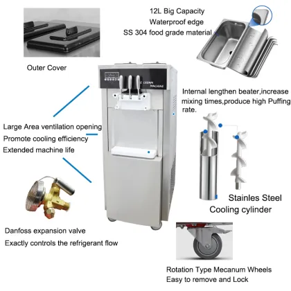 Coin Operated Snacks and Soft Ice Cream Vending Machines