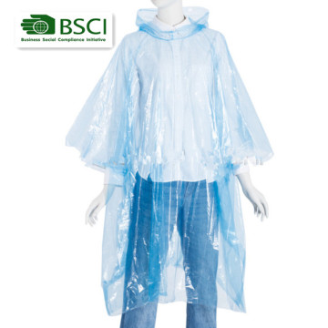 one-time used PE plastic rain poncho