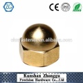 Brass hexagon domed nuts DIN1587