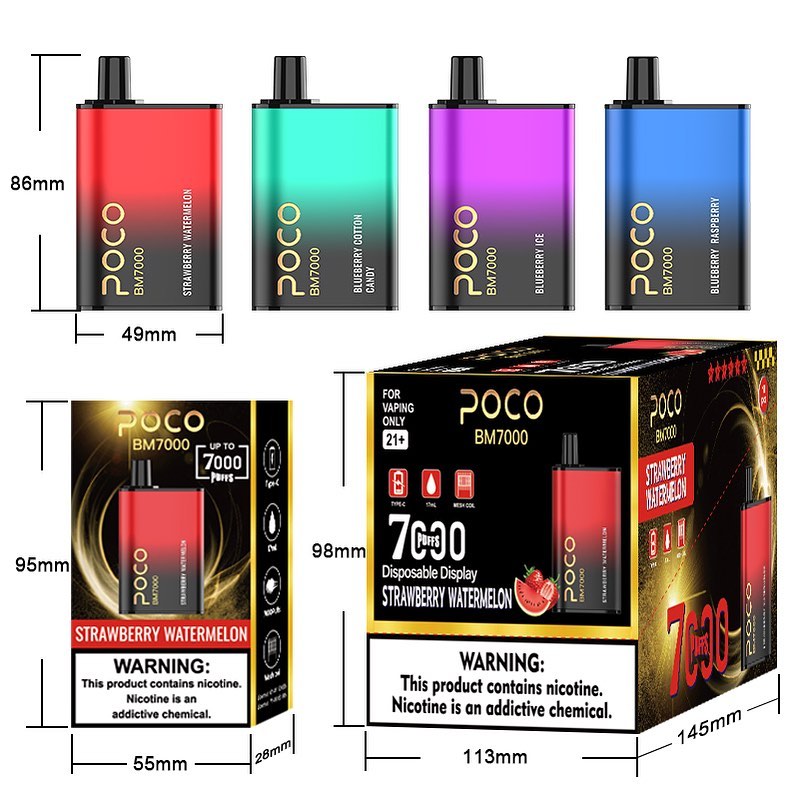 poco bm 7000 puffs vape sekali pakai